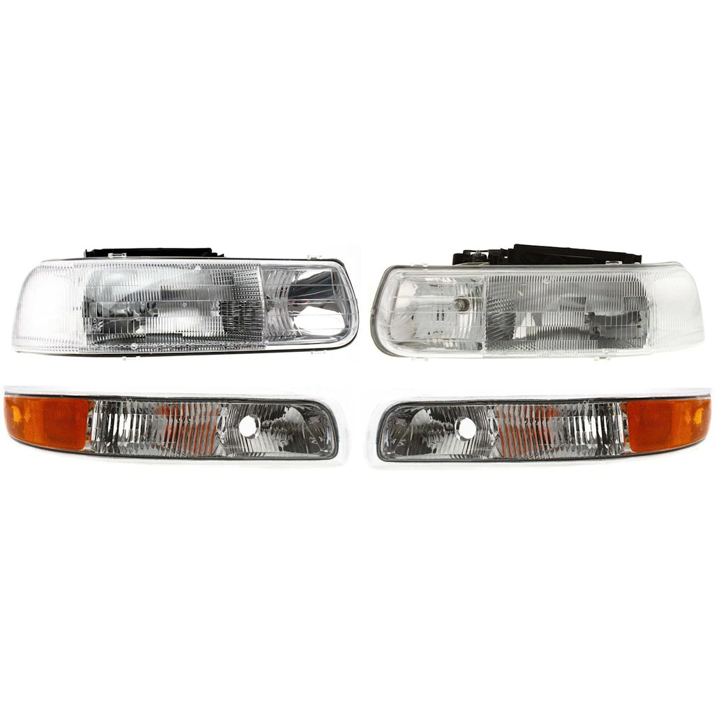 1999–2002 Chevrolet Silverado 1500 Headlight Kit Left and Right Side 4-Piece | OEM Fit