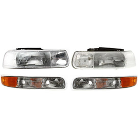 1999–2002 Chevrolet Silverado 1500 Headlight Kit Left and Right Side 4-Piece | OEM Fit