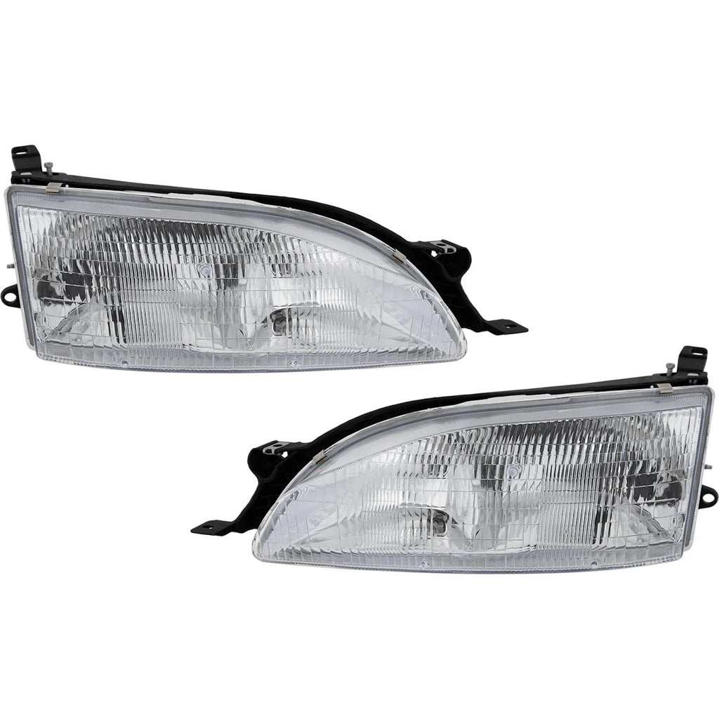 1995–1996 Toyota Camry Halogen Headlight Set Left & Right with Bulbs Pair | OEM Fit
