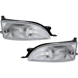 1995–1996 Toyota Camry Halogen Headlight Set Left & Right with Bulbs Pair | OEM Fit