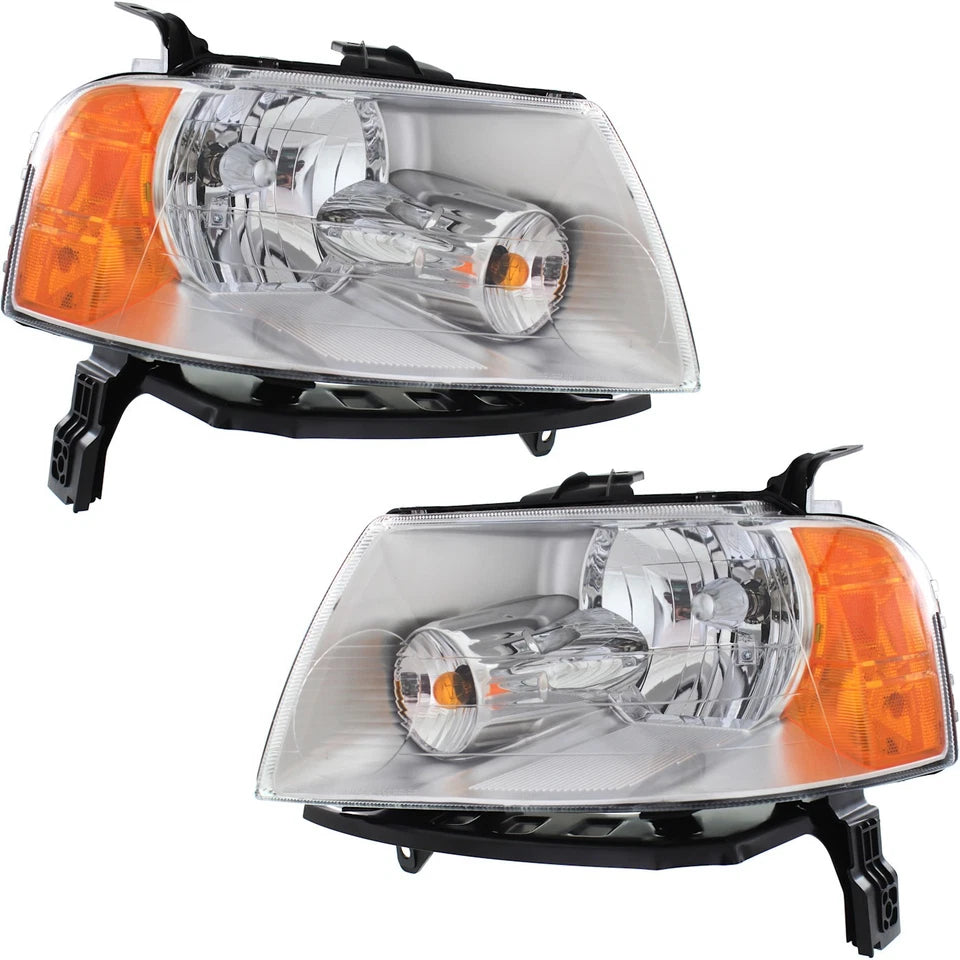 2005–2007 Ford Freestyle Headlight Set Left and Right Side Halogen w/ Bulb(s) | OEM Fit