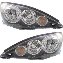 2005–2006 Toyota Camry Sedan Headlight Set Left & Right Black Housing 2Pc | OEM Fit