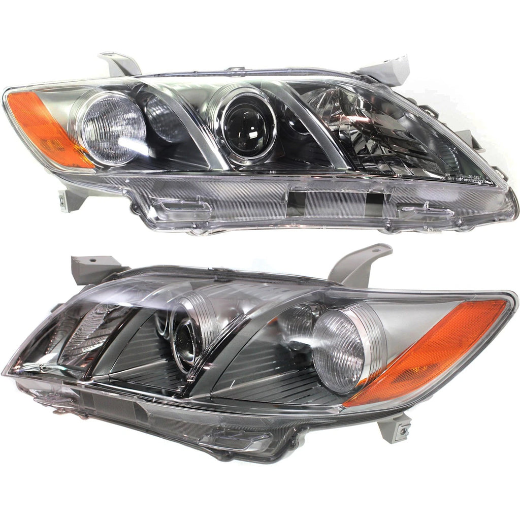 2007–2009 Toyota Camry SE  Headlight Set Left & Right Chrome | OEM Fit