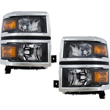 Load image into Gallery viewer, 2014–2015 Chevrolet Silverado 1500 Headlight Set LT / WT Halogen Chrome | OEM Fit