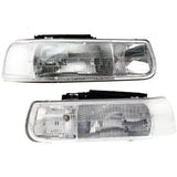 1999–2002 Chevrolet Silverado 1500 Headlight Set Base / LS / LT / WT Halogen | OEM Fit