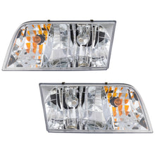Load image into Gallery viewer, 1998–2011 Ford Crown Victoria Headlight Set Driver &amp; Passenger Side Halogen Pair 2Pc | OEM Fit