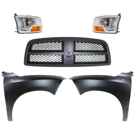 2009–2012 Dodge Ram 1500 Front Grille Kit | OEM Fit