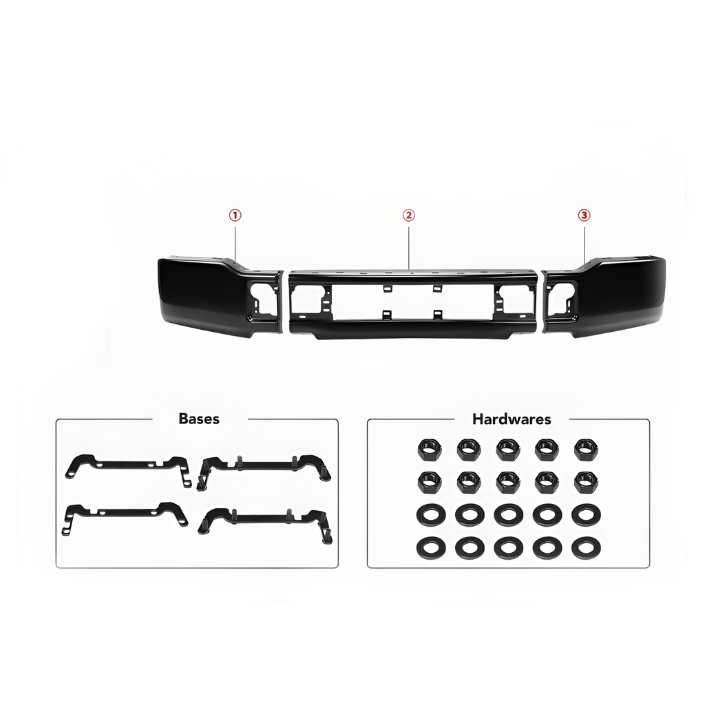 2018–2020 Ford F-150 Front Bumper Face Bars  | OEM Fit