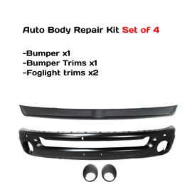 2003–2005 Dodge Ram 1500 / Ram 2500 Front Bumper Kit Painted Black Steel | OEM Fit