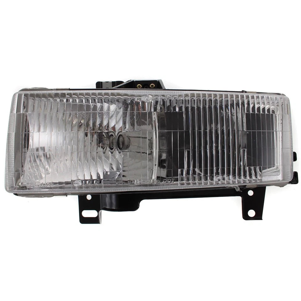 1996–2002 Chevrolet Express 3500 Halogen Headlight Set Left and Right Side w/ Bulb(s) (Pair) | OEM Fit