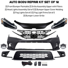 Load image into Gallery viewer, Front Bumper Cover Primed &amp; Headlight Assembly Kit For 2022-2023 Honda Civic