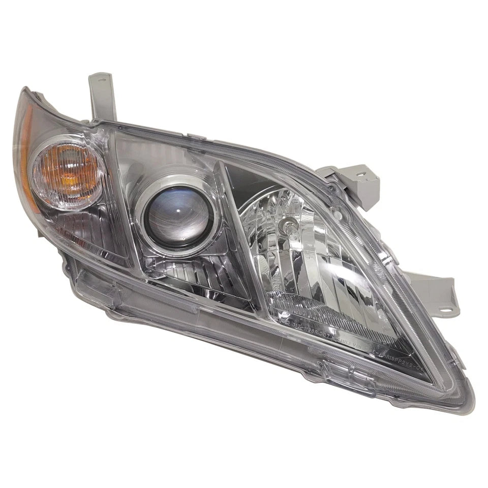 2007–2009 Toyota Camry Crystal Black JDM Amber Projector Headlight Set Pair | OEM Fit