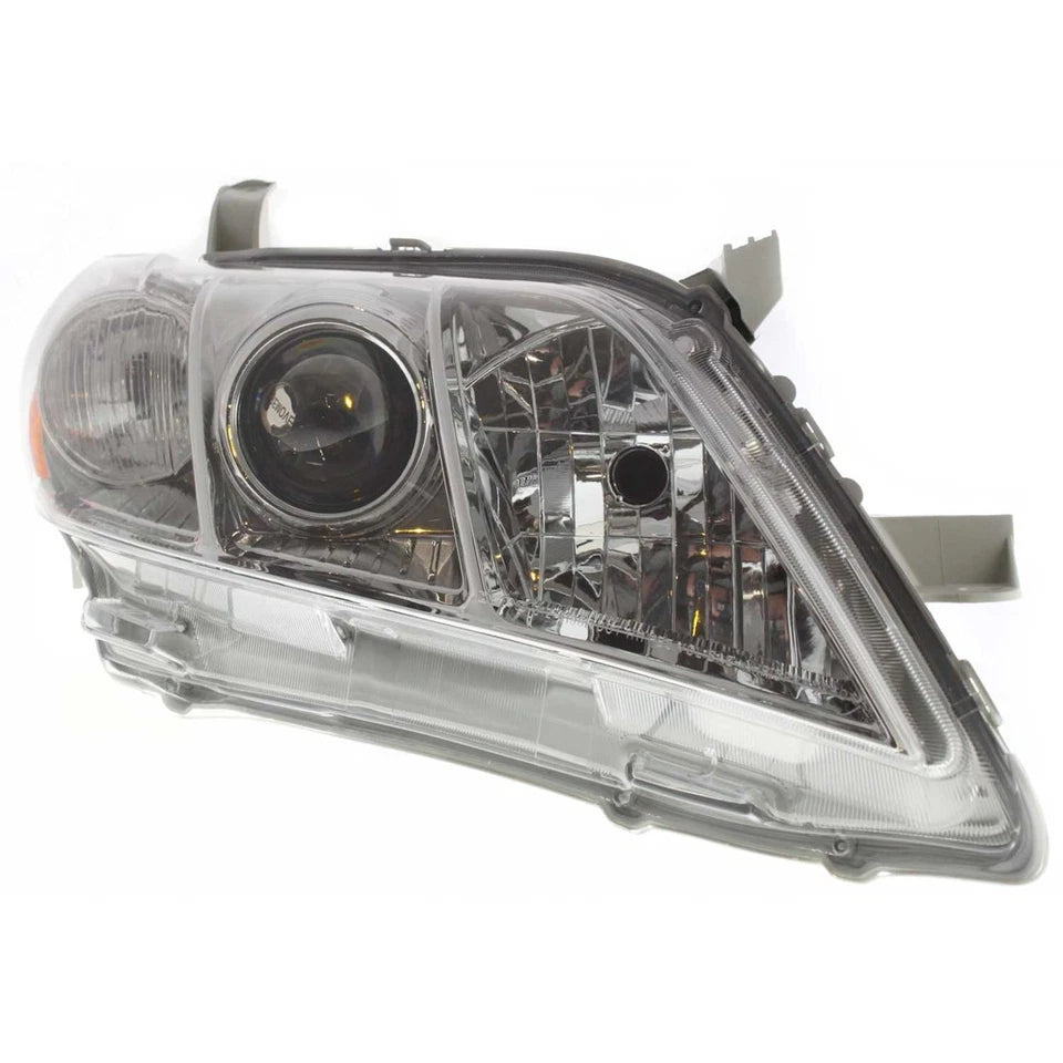 2007–2009 Toyota Camry SE/LE/XLE Headlight Set Left & Right Chrome Housing | OEM Fit