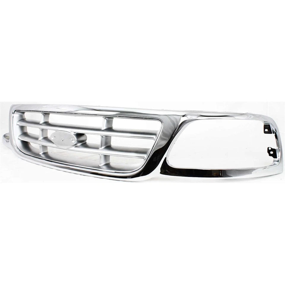 1999-2004 Ford F-150 Front Grille  Chrome Shell with Paintable | OEM Fit
