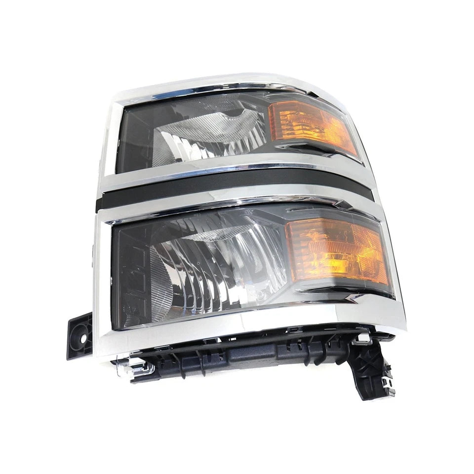 2014–2015 Chevrolet Silverado 1500 Headlight Set LT / WT Halogen Chrome | OEM Fit