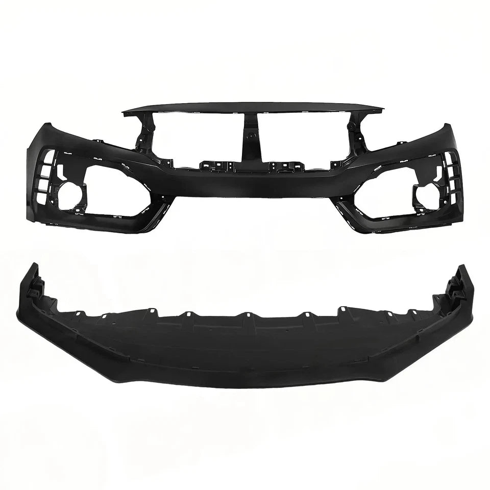 2016–2021 Honda Civic Type R Style Front Bumper Cover Kit W/ Grille | OEM Fit