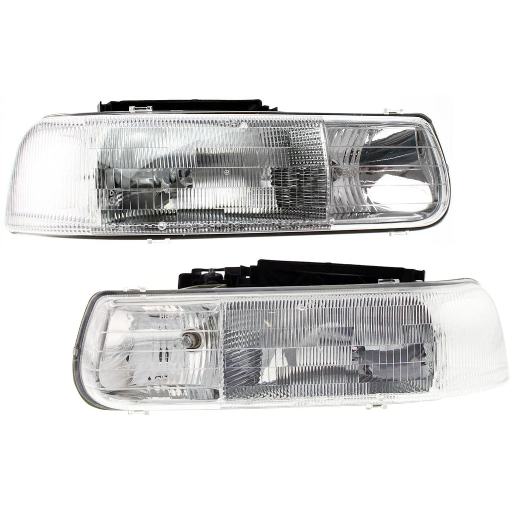 1999–2002 Chevrolet Silverado 1500 Headlight Set Base / LS / LT / WT Halogen | OEM Fit