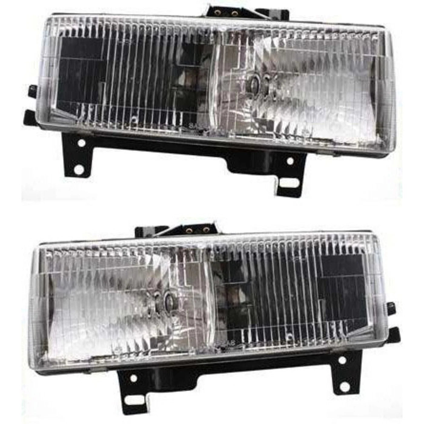 1996–2002 Chevrolet Express 3500 Halogen Headlight Set Left and Right Side w/ Bulb(s) (Pair) | OEM Fit