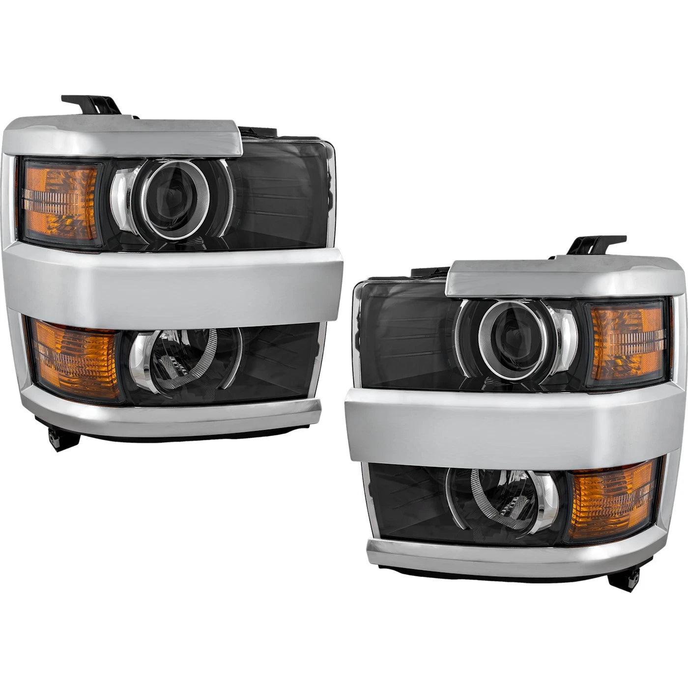2015–2019 Chevrolet Silverado 3500 HD Headlight Set Left and Right Side w/ Bulb(s) | OEM Fit