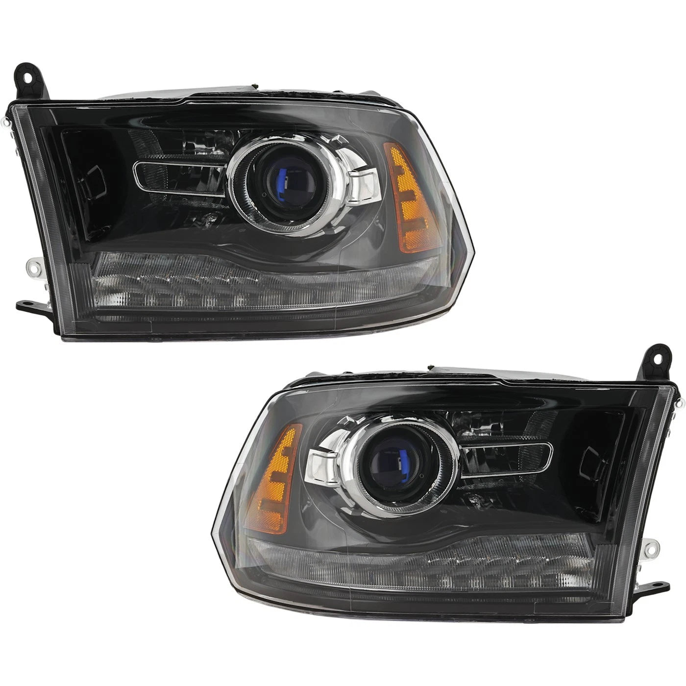 2013–2018 Ram 1500 / 2500 / 3500 (Fits 2019–2022 Ram 1500 Classic) Headlight Set Left and Right Side | OEM Fit