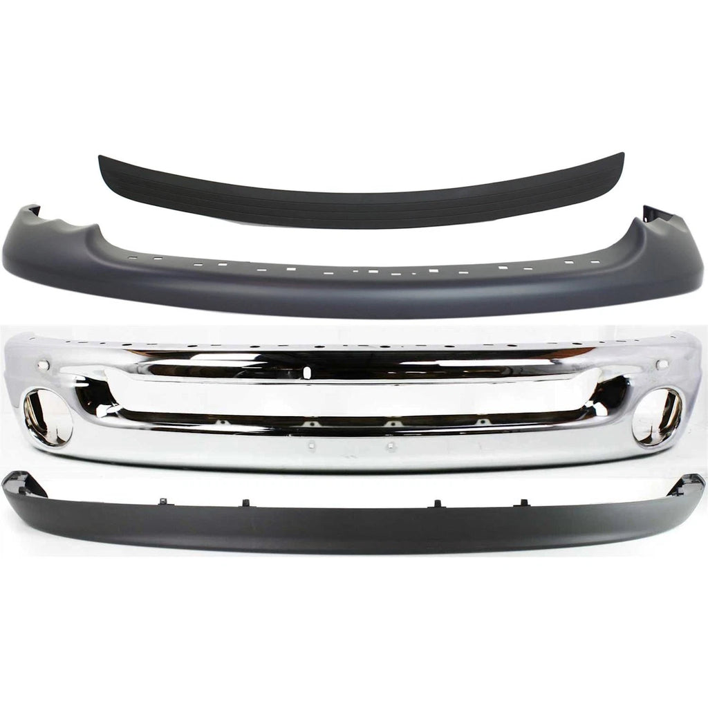 2002–2005 Dodge Ram 1500 / 2003–2005 Ram 2500 / 3500 Front Bumper Kit Chrome Face Bar | OEM Fit