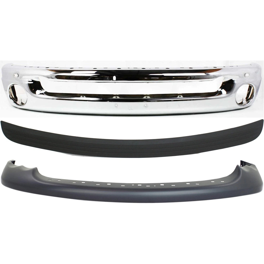 2002–2005 Dodge Ram 1500 / 2003–2005 Ram 2500 Front Bumper Valance Kit Chrome | OEM Fit