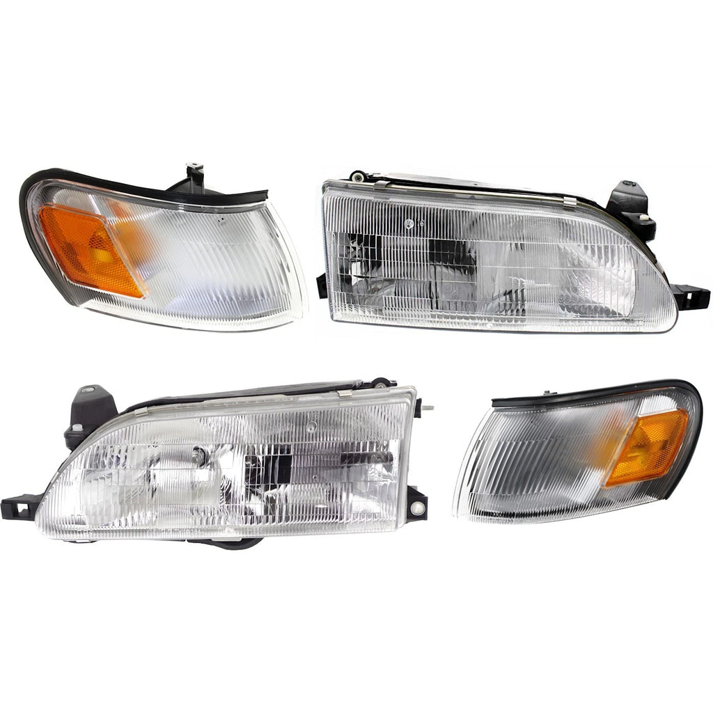 1993–1997 Toyota Corolla Front Headlight & Corner Light Kit | OEM Fit