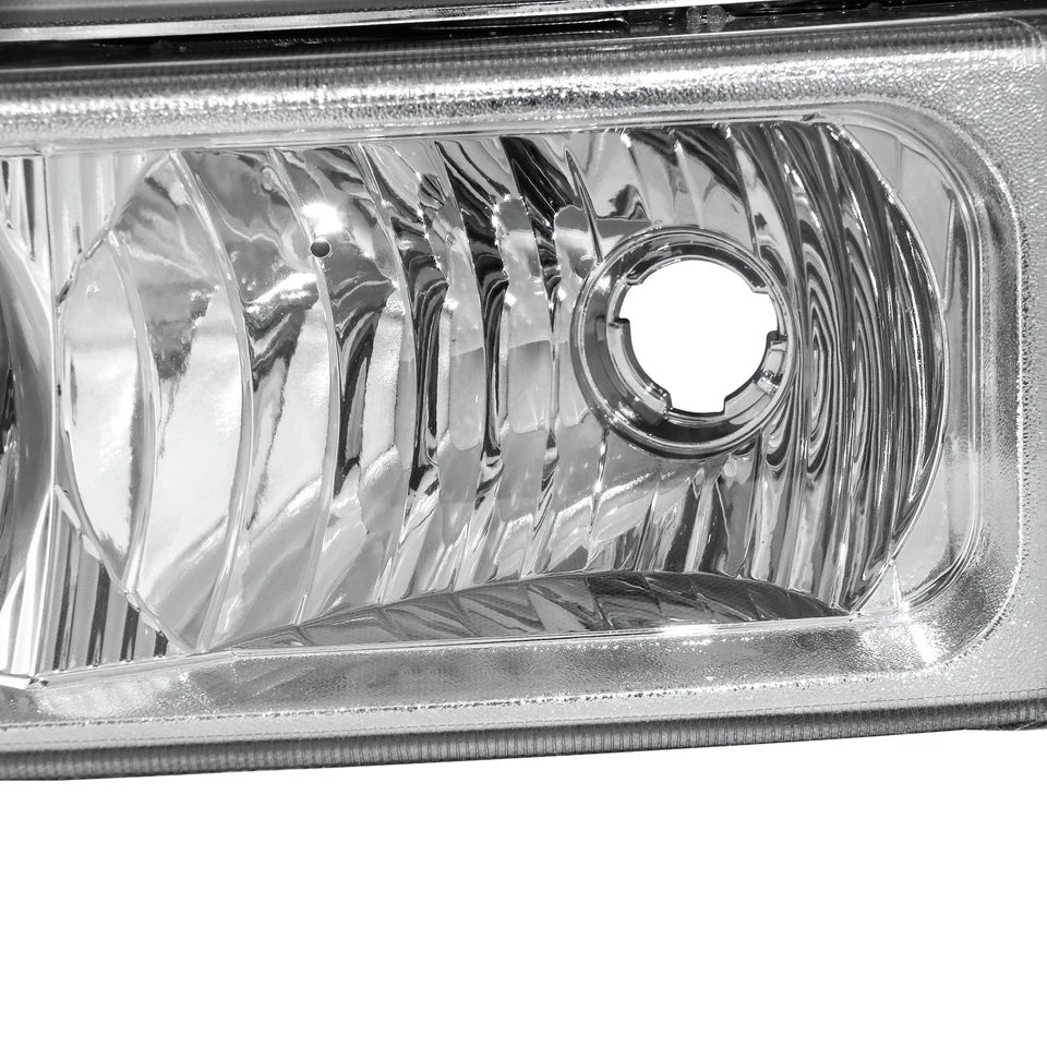 2003–2006 Chevy Silverado 1500/2500HD/3500 Chrome Housing Headlights | OEM Fit