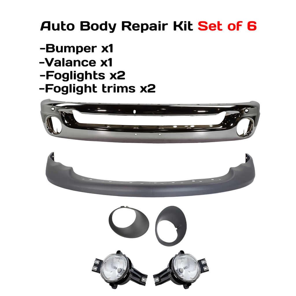 2002–2005 Dodge Ram 1500 / 2500 / 3500 Front Bumper Face Bar | OEM Fit