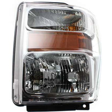Load image into Gallery viewer, 2008–2010 Ford F-250 Super Duty Headlight Set Driver &amp; Passenger Side Halogen with Bulbs Chrome | OEM Fit