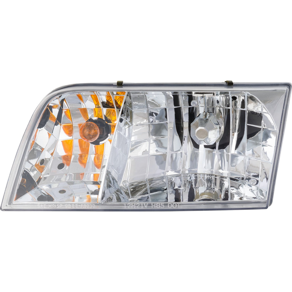 1998–2011 Ford Crown Victoria Headlight Set Driver & Passenger Side Halogen Pair 2Pc | OEM Fit