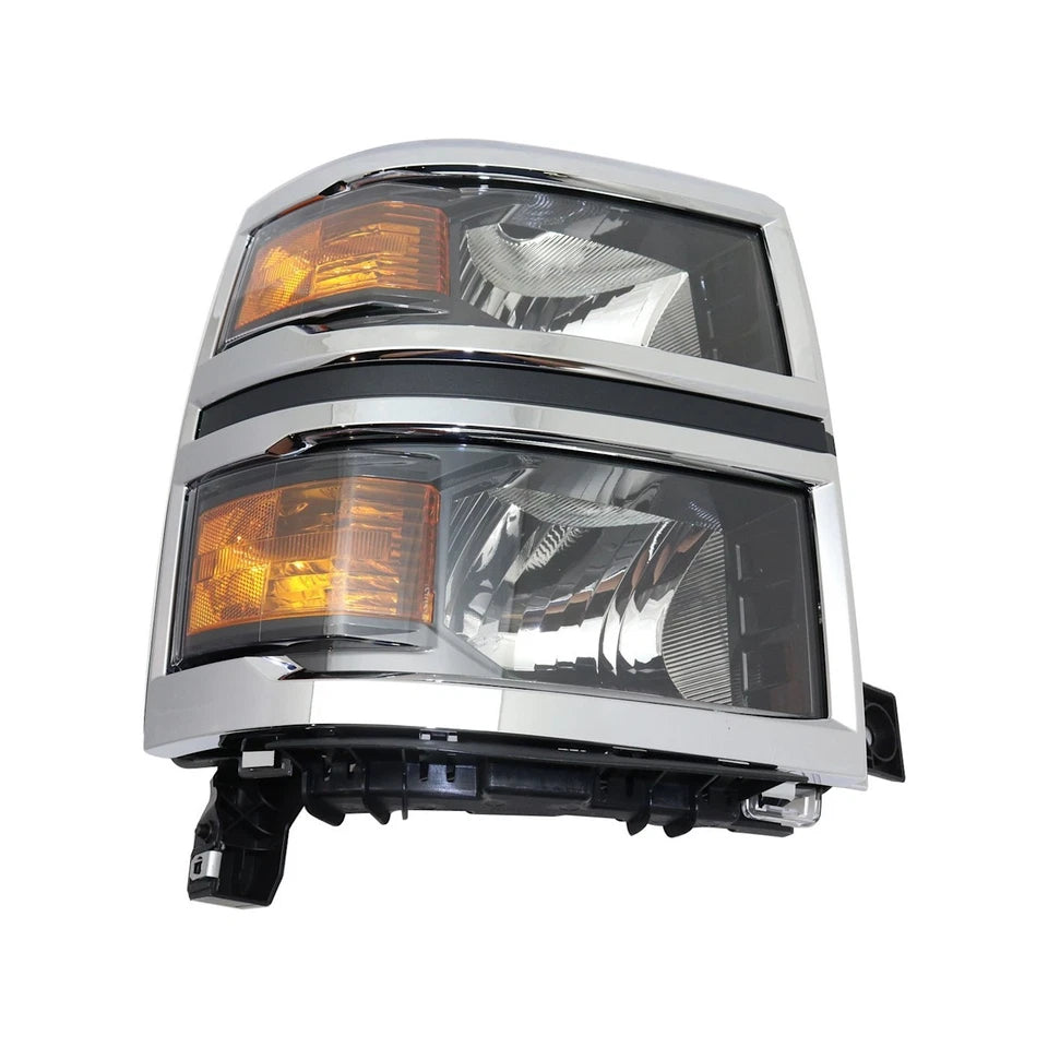 2014–2015 Chevrolet Silverado 1500 Headlight Set LT / WT Halogen Chrome | OEM Fit