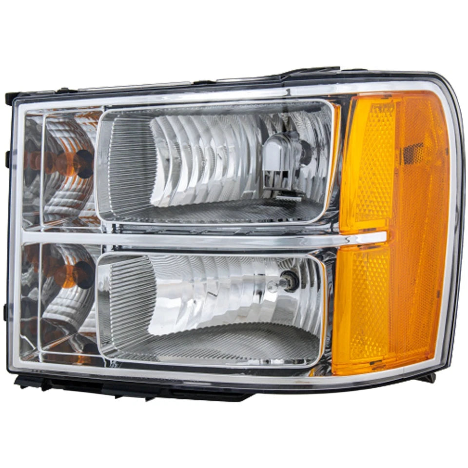 2007–2013 GMC Sierra 1500 Headlight Set Driver & Passenger Side Halogen with Bulbs | OEM Fit