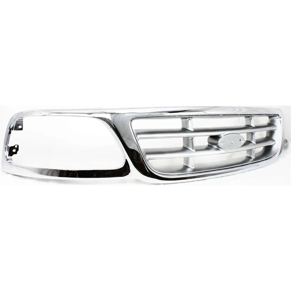 1999-2004 Ford F-150 Front Grille  Chrome Shell with Paintable | OEM Fit