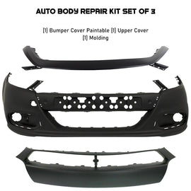 2013-2016 Dodge Dart Front Bumper Cover & Upper Cover & Bumper Molding Trim Kit | OEM Fit