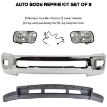 Load image into Gallery viewer, Front Bumper Chrome &amp; Valance &amp; Fog Lights Kit For 2013-2018 Ram 2500 3500