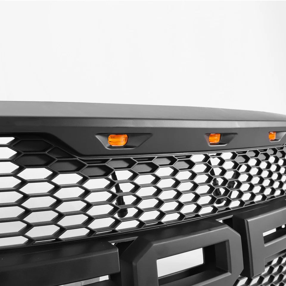 2009–2014 Ford F-150 Front Bumper Grille Raptor Style Black | OEM Fit