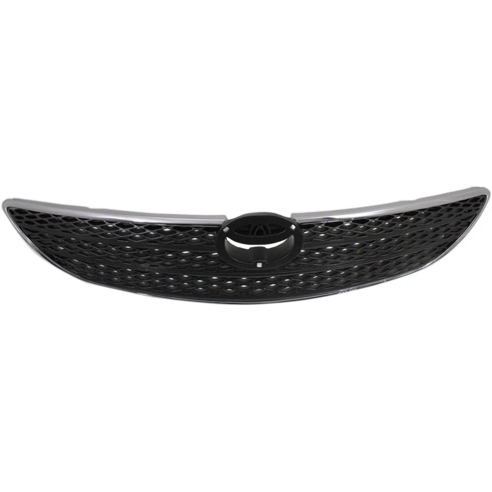 2002–2004 Toyota Camry Grille Chrome Shell w/ Silver Insert Plastic | OEM Fit