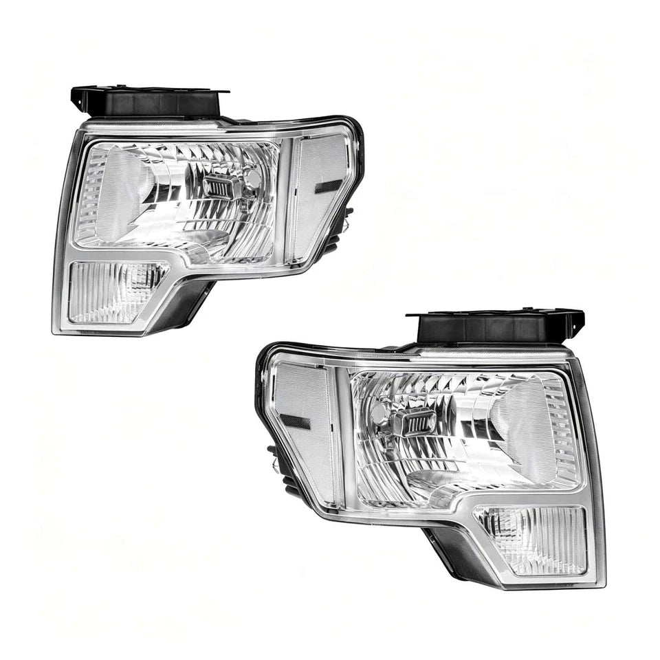 2009–2014 Ford F-150 Pickup Chrome Headlights | OEM Fit