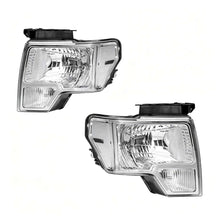 Load image into Gallery viewer, 2009–2014 Ford F-150 Pickup Chrome Headlights | OEM Fit