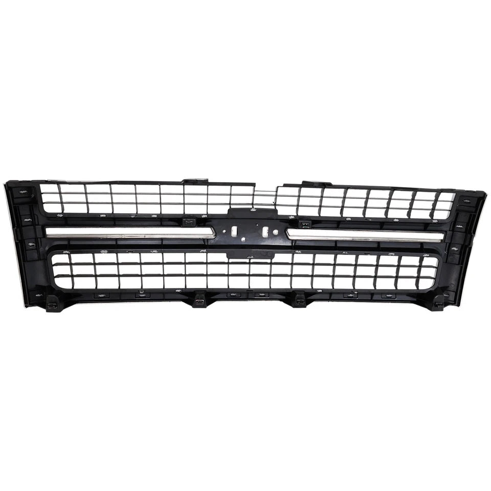 2007–2010 Chevrolet Silverado 2500 HD Grille Assembly Chrome Frame with Black Insert | OEM Fit