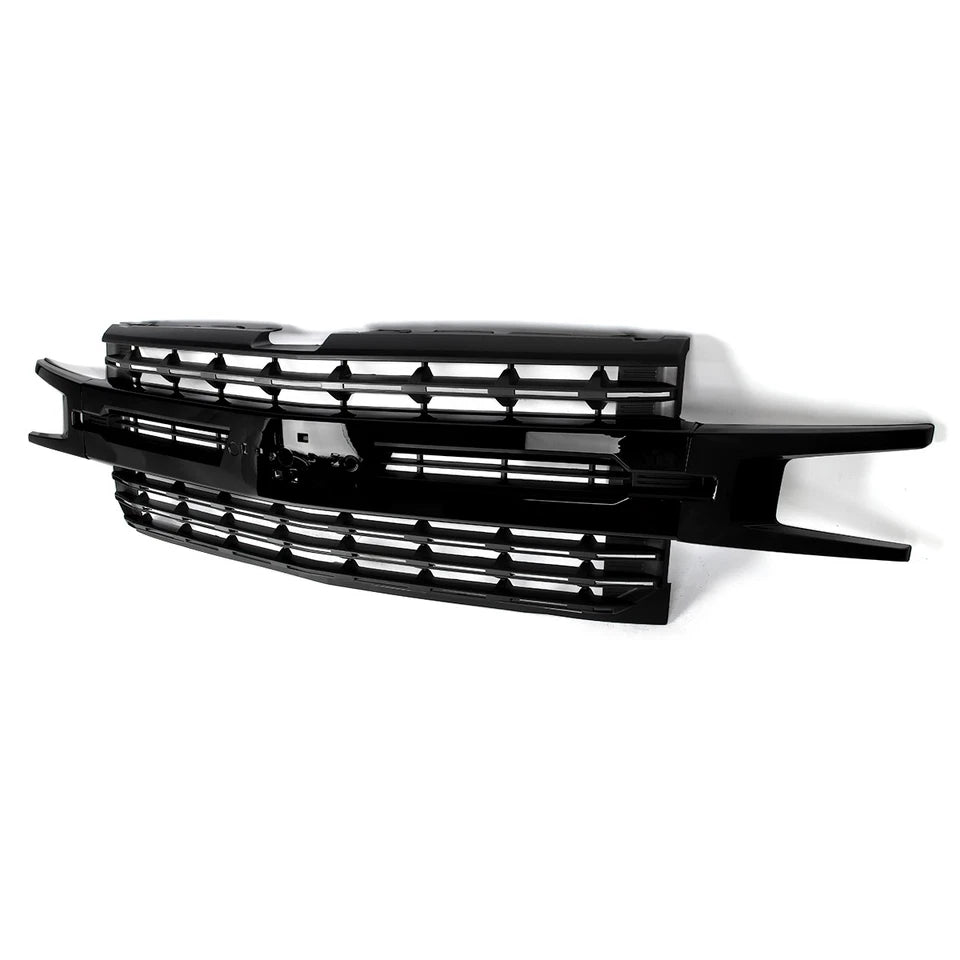 2019–2021 Chevrolet Silverado 1500  Front Upper Grille  Black | OEM Fit