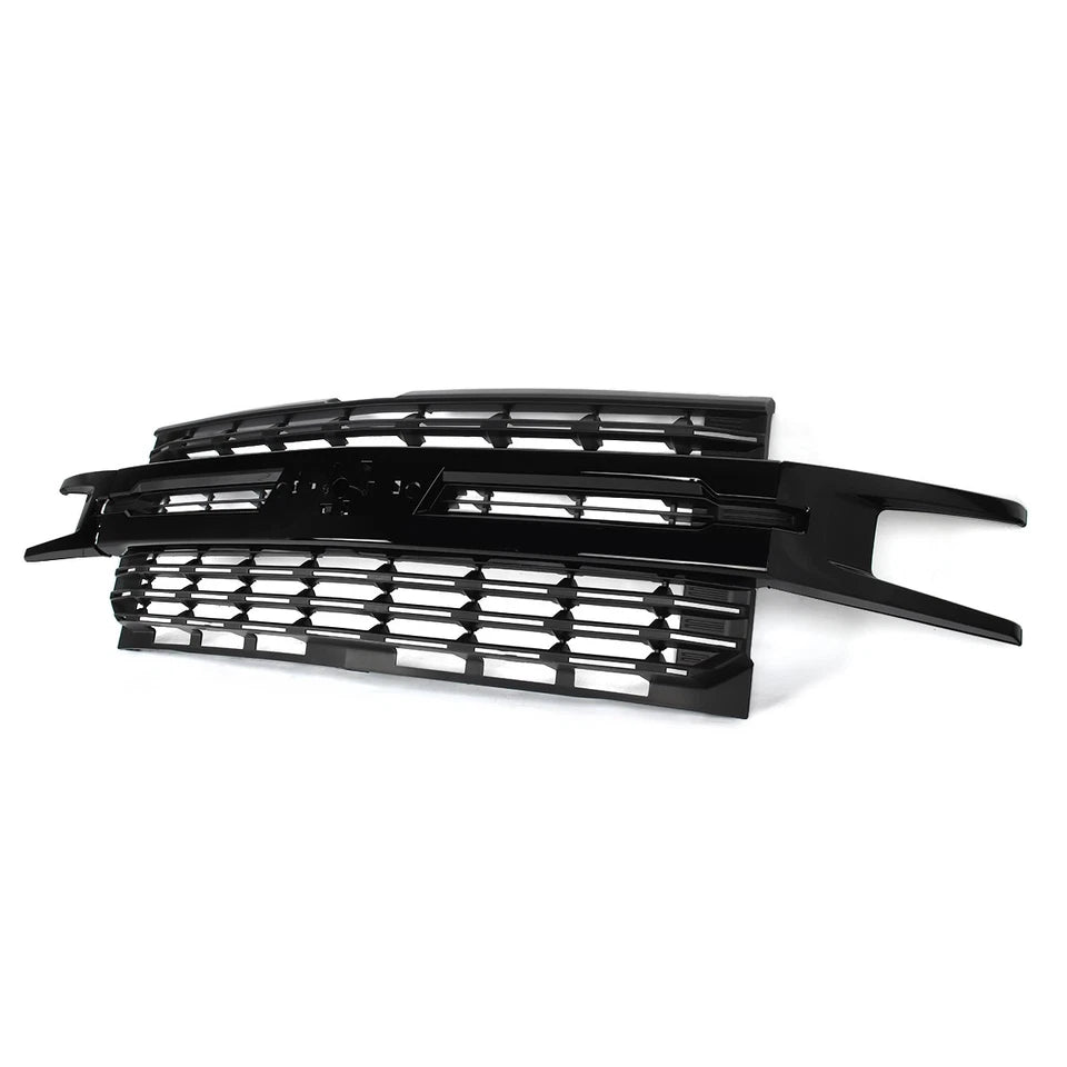 2019–2021 Chevrolet Silverado 1500  Front Upper Grille  Black | OEM Fit