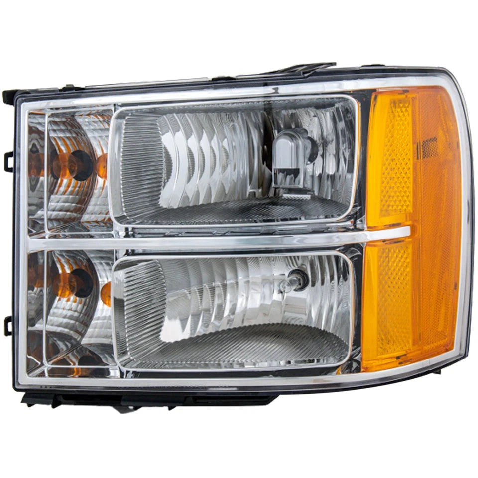 2007–2013 GMC Sierra 1500 Headlight Set Driver & Passenger Side Halogen with Bulbs | OEM Fit