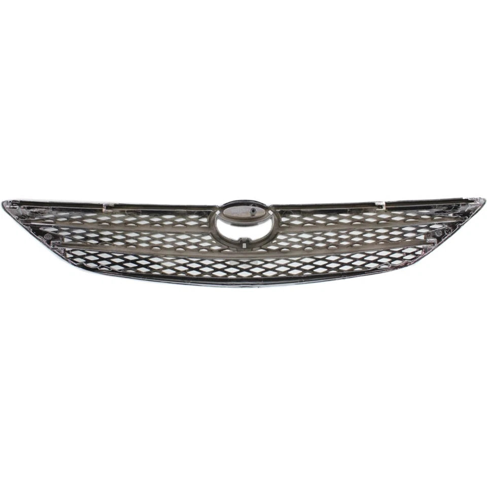 2002–2004 Toyota Camry Grille Chrome Shell w/ Silver Insert Plastic | OEM Fit