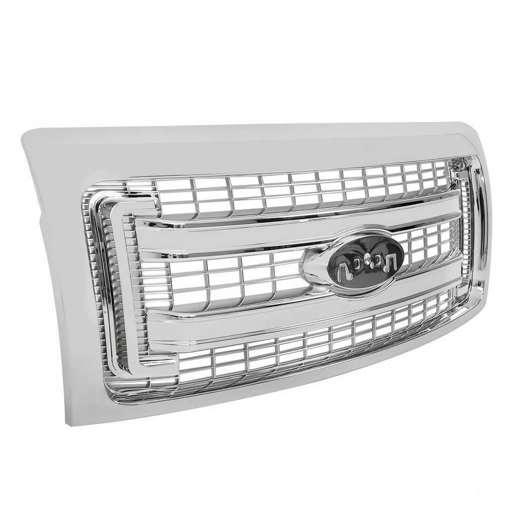2009–2014 Ford F-150 Truck Front Upper Bumper Chrome Grille Trim DL3Z-8200-DA | OEM Fit