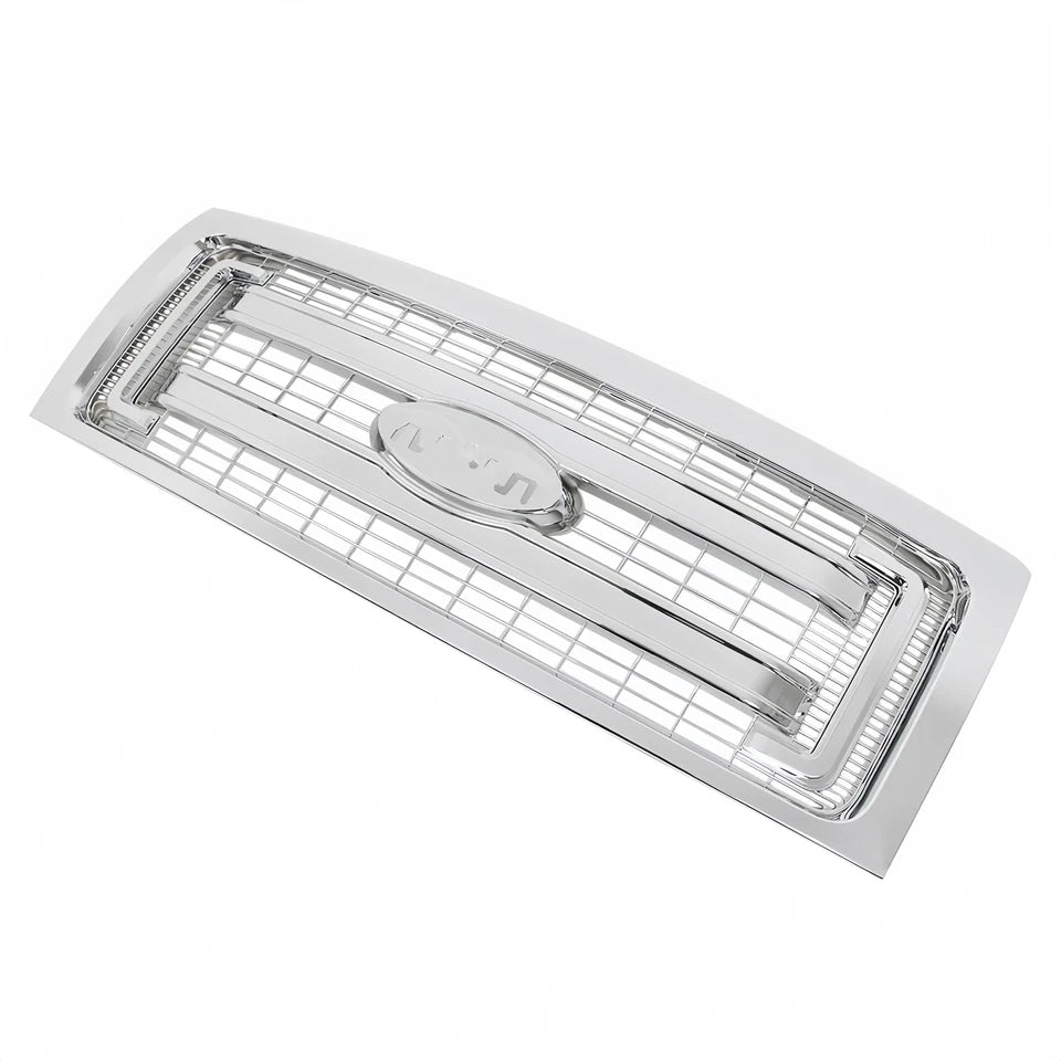 2009–2014 Ford F-150 Truck Front Upper Bumper Chrome Grille Trim DL3Z-8200-DA | OEM Fit