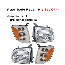 Load image into Gallery viewer, 2005–2006 Toyota Tundra Headlight and Turn Signal Set Left and Right Side Halogen for Crew Cab | OEM Fit