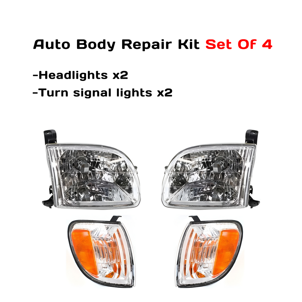 2000–2004 Toyota Tundra Headlight Set Left and Right Side Halogen| OEM Fit