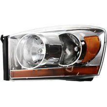 Load image into Gallery viewer, 2006–2008 Dodge Ram 1500 Headlight Assembly Set Left and Right Side Chrome w/ Bulb(s) | OEM Fit
